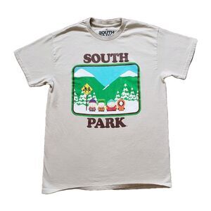 South Park Bus Stop Sz Medium Mens Brown Ripple Junction T-Shirt Cartman Stan